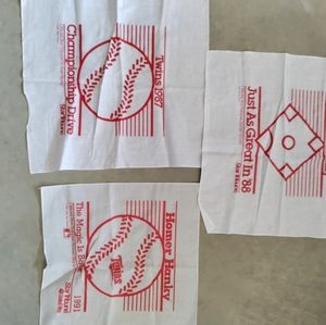 Vintage Twins Homer Hanky 1987, 1988, 1991